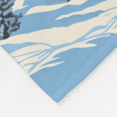 アリスカアラスカ冬季旅行アートヴィンテージ フリースブランケット (角)