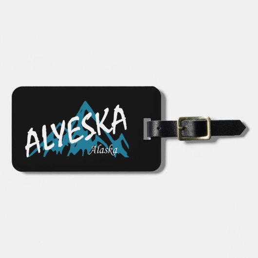 アリスカアラスカ山脈 ラゲッジタグ (正面横)