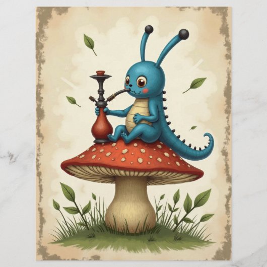 アリスキャタピラーフーカスクラップブック紙 (正面)