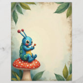 アリスキャタピラーマッシュルームシーンスクラップブック紙 (正面)