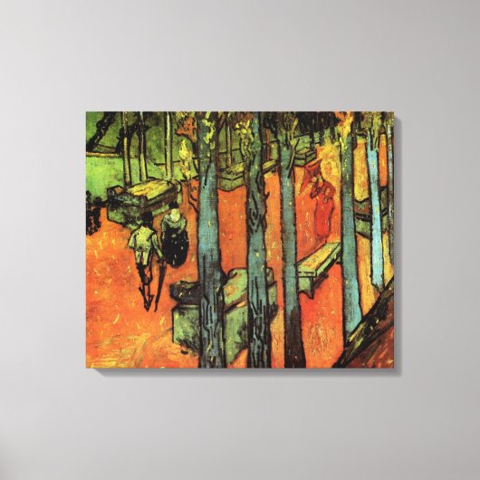 アリスキャンプの秋の落ち葉 by ヴィンセント・ヴァン・ゴッホ キャンバスプリント (正面)