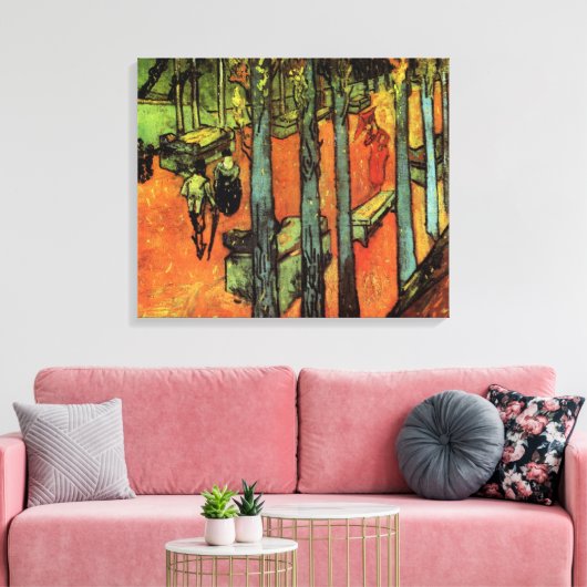 アリスキャンプの秋の落ち葉 by ヴィンセント・ヴァン・ゴッホ キャンバスプリント (インサイチュ (リビング))