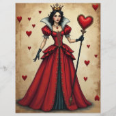 アリスクイーンオブハートハートスクラップブック紙 (正面)