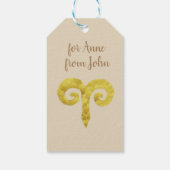 アリスゴールデンアストロロジーサインカスタム ギフトタグ (裏面)