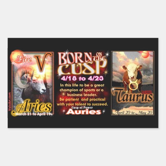 アリスタウロス〔占星術の〕十二宮図クスバイバルクサルト 長方形シール (正面)