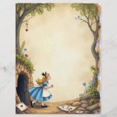 アリスダウンザラビットホールスクラップブック紙 (正面)