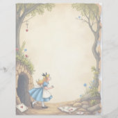 アリスダウンザラビットホールスクラップブック紙 (裏面)