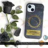 アリスダーク〔占星術の〕十二宮図占星術:ブラック&金ゴールド Case-Mate iPhoneケース