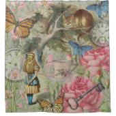 アリスチェシャーキャットワンダーランドツリーガーデン シャワーカーテン (正面)