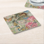 アリスチェシャーキャットワンダーランドツリーガーデン スクエアペーパーコースター (アングル)