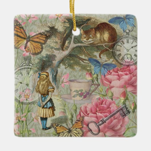 アリスチェシャーキャットワンダーランドツリーガーデン セラミックオーナメント (正面)