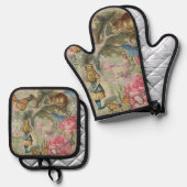 アリスチェシャーキャットワンダーランドツリーガーデン 鍋つかみ&鍋敷きセット (正面/裏面)