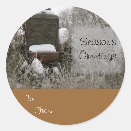 アリスチャラーマースクリツマスギフトラベル ラウンドシール (正面)