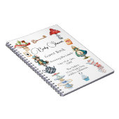 アリスティーパーティーをテーマにしたベビーシャワーゲスト ノートブック (右側)