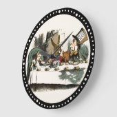 アリスティーパーティー不機嫌ハッター ラージ壁時計 (傾斜)