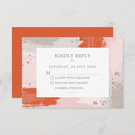 アリストの結婚明るいモダン抽象芸術スタイリッシュ エンクロージャーカード (正面/裏面)