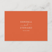 アリストの結婚明るいモダン抽象芸術スタイリッシュ エンクロージャーカード (裏面)