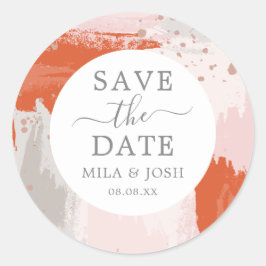 アリストの結婚明るいモダン抽象芸術スタイリッシュ ラウンドシール