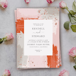 アリストの結婚明るいモダン抽象芸術スタイリッシュ 招待状