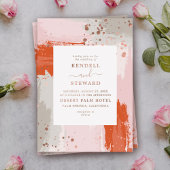 アリストの結婚明るいモダン抽象芸術スタイリッシュ 箔招待状