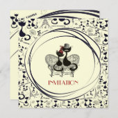 アリストキャットバレンタインパーティの招待状 招待状 (正面/裏面)