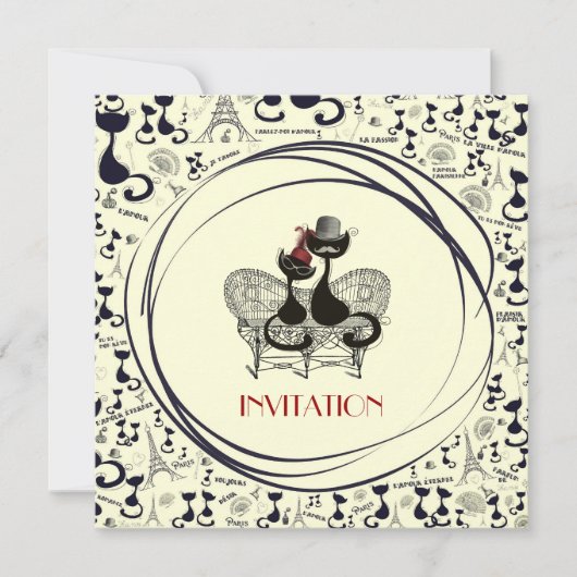 アリストキャットバレンタインパーティの招待状 招待状 (正面)