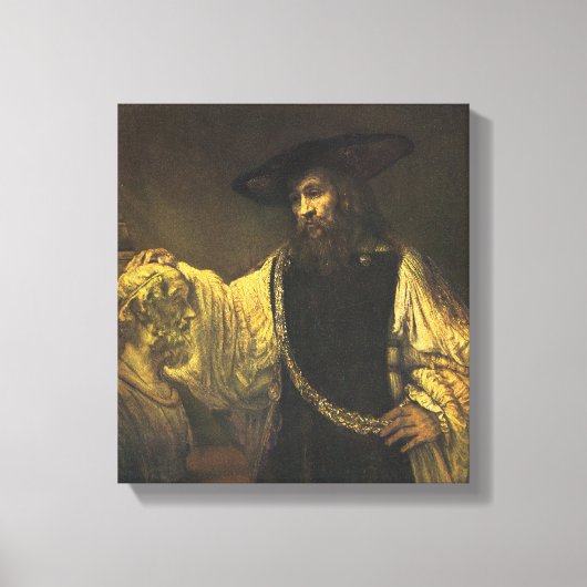 アリストテレスがホーマーの胸像を熟考， 1653 キャンバスプリント (正面)