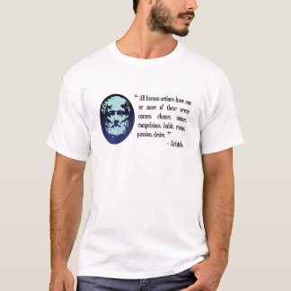 アリストテレスの哲学の引用語句の人のTシャツ Tシャツ