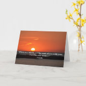 アリストテレスの引用文の日没の卒業カード カード (黄色い花)