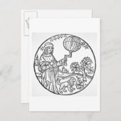 アリストテレスの理想的な肖像（紀元前384-322年）, のコピー ポストカード (正面/裏面)