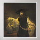 アリストテレスはホーマーの胸像を熟考, 1653 ポスター (正面)