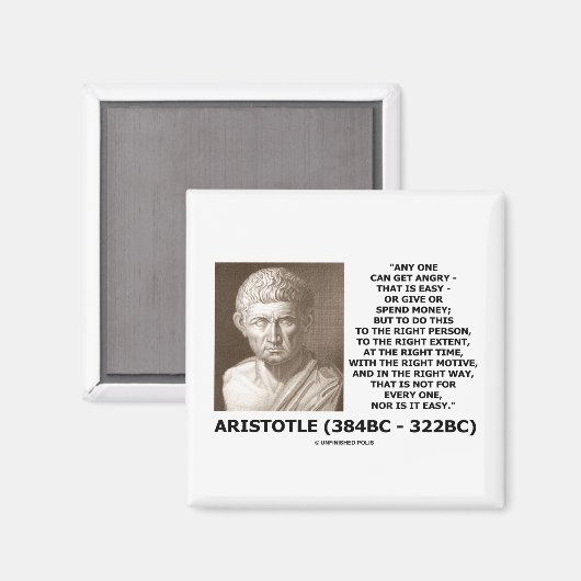 アリストテレスは誰でも正しい怒時間を得ることができる マグネット (正面/裏面)