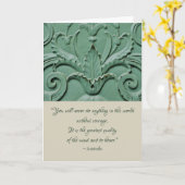 アリストテレス勇気引用文卒業カード カード (黄色い花)