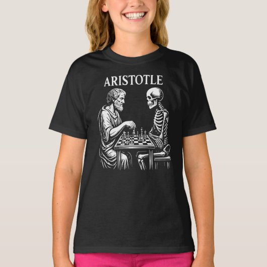 アリストテレス対スケルトンチェス Tシャツ (正面)