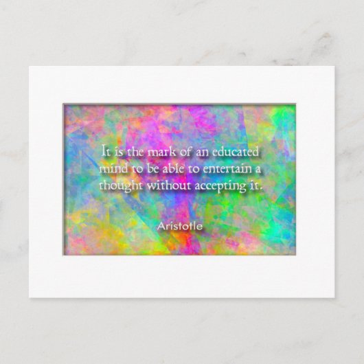 アリストテレス引用文はがき ポストカード (正面)