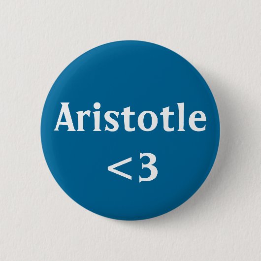 アリストテレス愛ギリシャ哲学者 缶バッジ (正面)