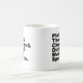 アリストテレス著Poeticsそして戯曲の6つの要素 コーヒーマグカップ (中央)