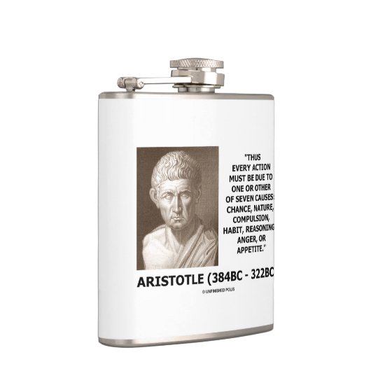 アリストテレス7つの原因の引用文のあらゆる行為1 フラスク (右)