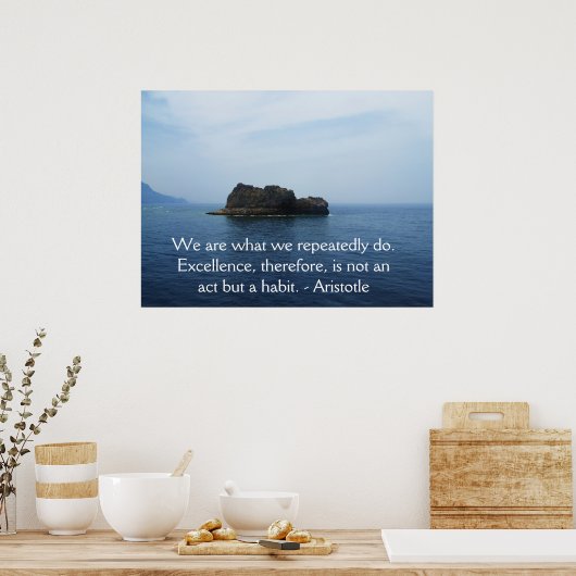 アリストテレス・エクセレンスの引用 ポスター (キッチン)