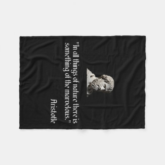 アリストテレス・シャツ・オン・マーベルス自然・アリストテレス・フィル フリースブランケット (正面(横))