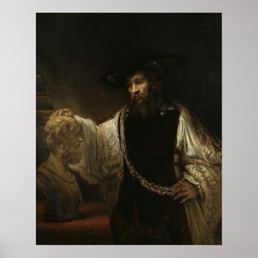 アリストテレス（紀元前384-322年）とホーマーの胸像 ポスター (正面)