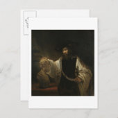 アリストテレス（紀元前384-322年）とホーマーの胸像 ポストカード (正面/裏面)