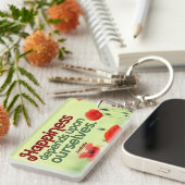 アリストテ感動的ル引用文「幸福」 キーホルダー (正面右)