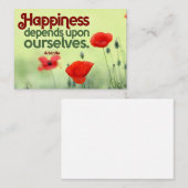 アリストテ感動的ル引用文「幸福」 ノートカード (正面/裏面)