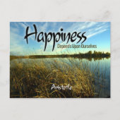 アリストテ感動的ル引用文「幸福」 ポストカード (正面)