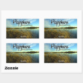 アリストテ感動的ル引用文「幸福」 長方形シール (シート)