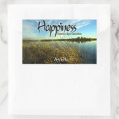 アリストテ感動的ル引用文「幸福」 長方形シール (バッグ)