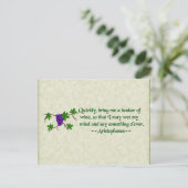 アリストファネスワイン引用文 ポストカード (スタンド正面)