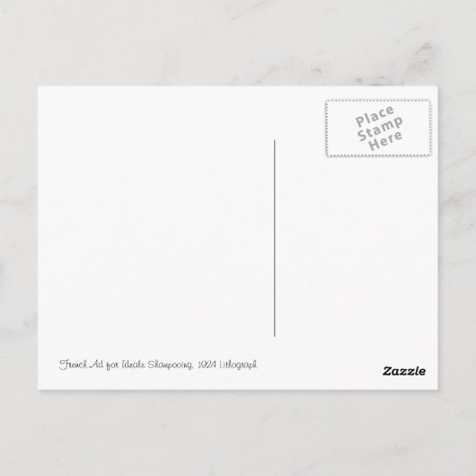 アリストレフランスのットウィッグ髪ヴィンテージマリオネット ポストカード (裏面)