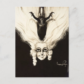 アリストレフランスのットウィッグ髪ヴィンテージマリオネット ポストカード